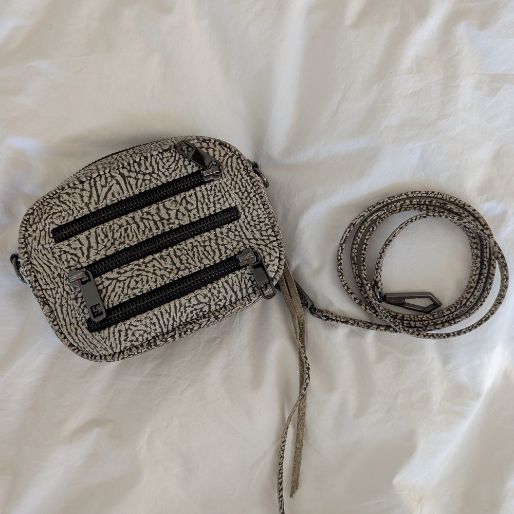 Rebecca Minkoff Crossbody Bag In Black And White Leather